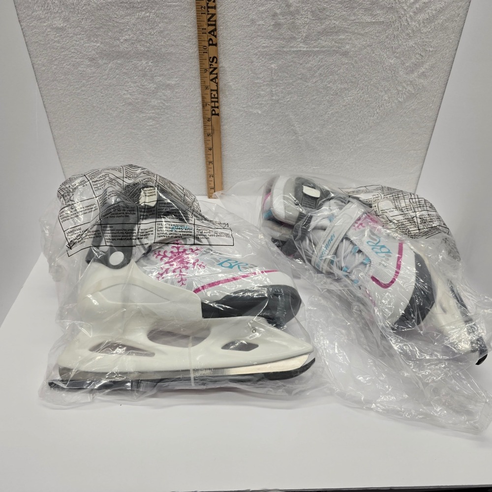 Bladerunner Micro Ice Skates Adjustable Girls White Pink Size 5-8 - Picture 3 of 16